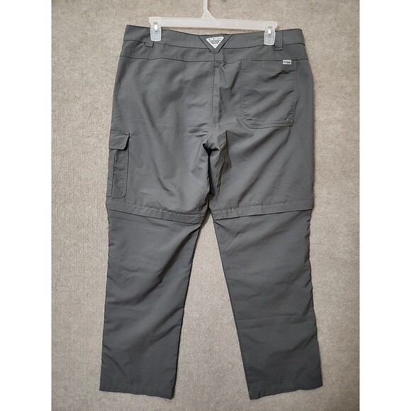 Columbia Silver Ridge Convertible PFG Pants Mens 38x32 Gray RipStop Cargo Lightw - Picture 7 of 12
